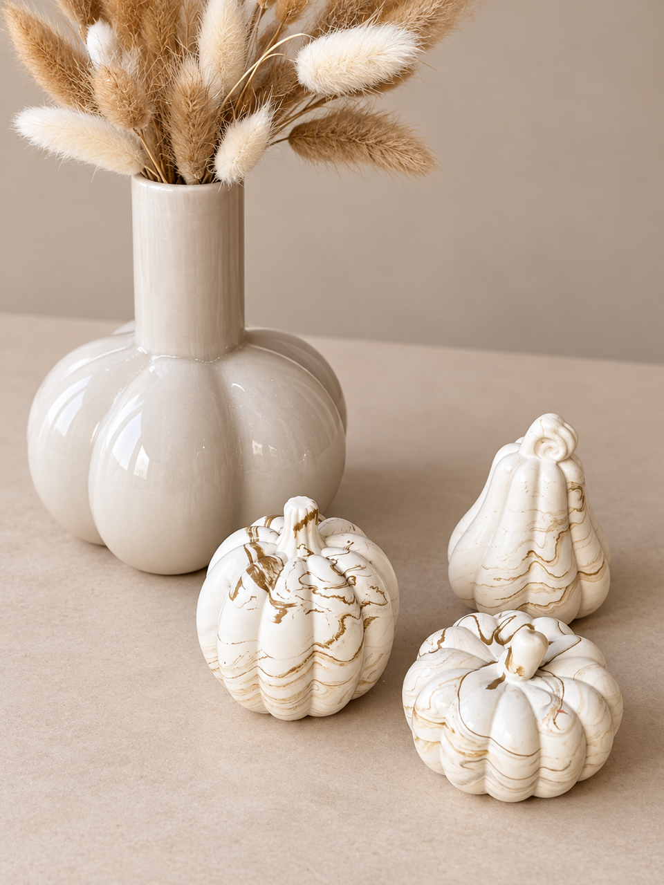 Decorative Pumpkins, Set of 3